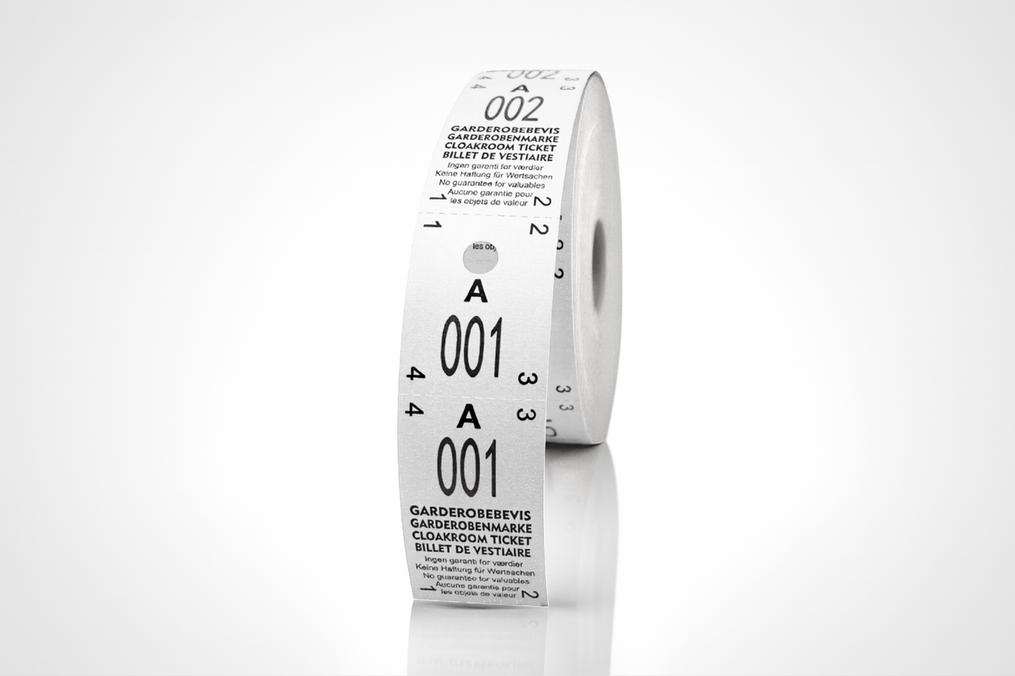 Billets Vestiaire 2-Parties (500 pcs.)