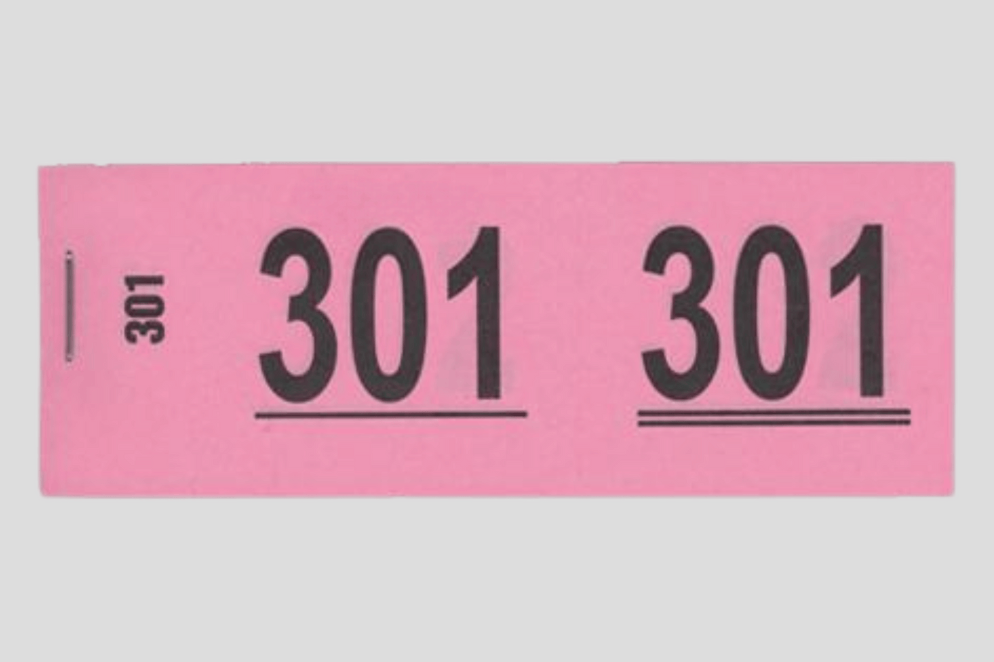 Cloakroom Ticket Booklets Tickets JM Band® 1 Pink