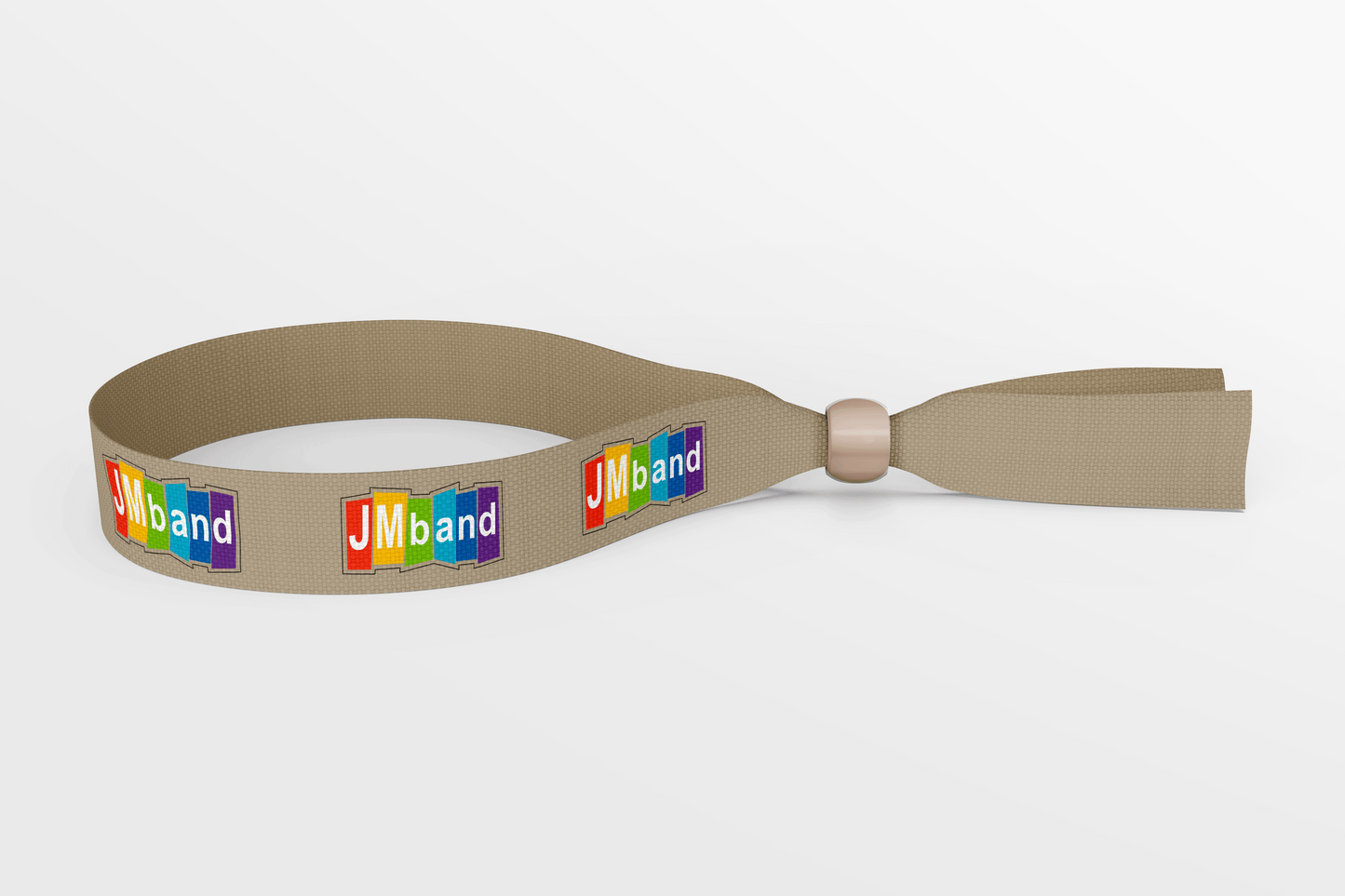Hemp Fabric Wristbands with 1 Colour Print Fabric Wristbands JM Band®