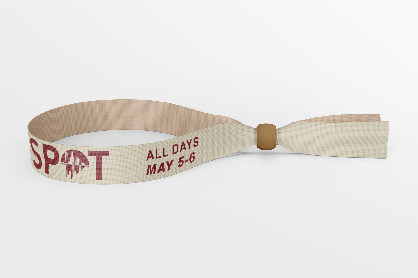 ECO Bamboo Wristbands with 1 Colour Print Fabric Wristbands JM Band EU