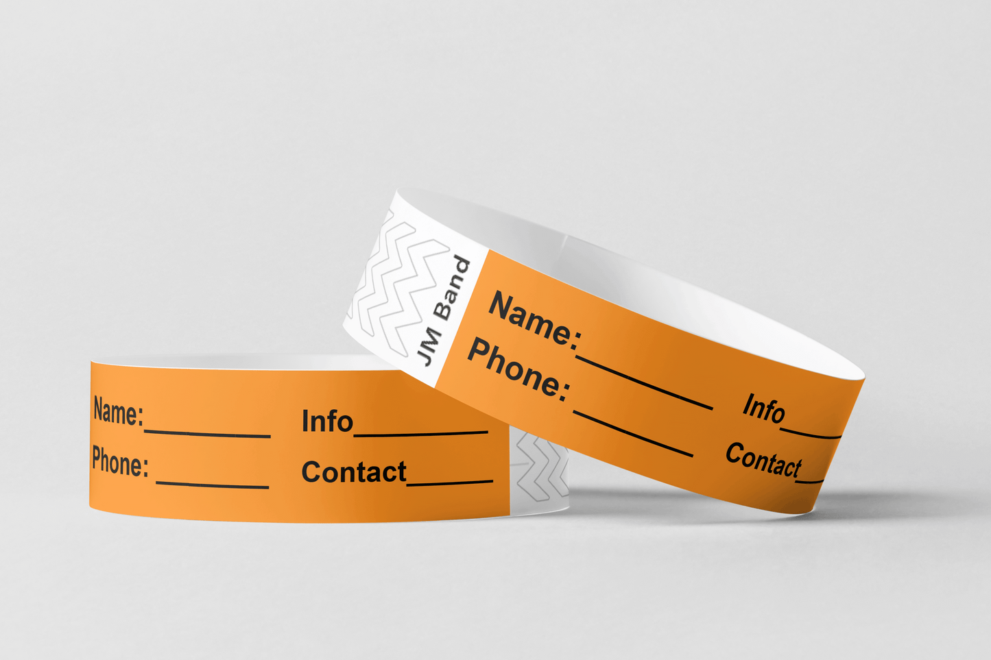 ID Paper Wristbands Paper wristbands JM Band EU 10 Orange