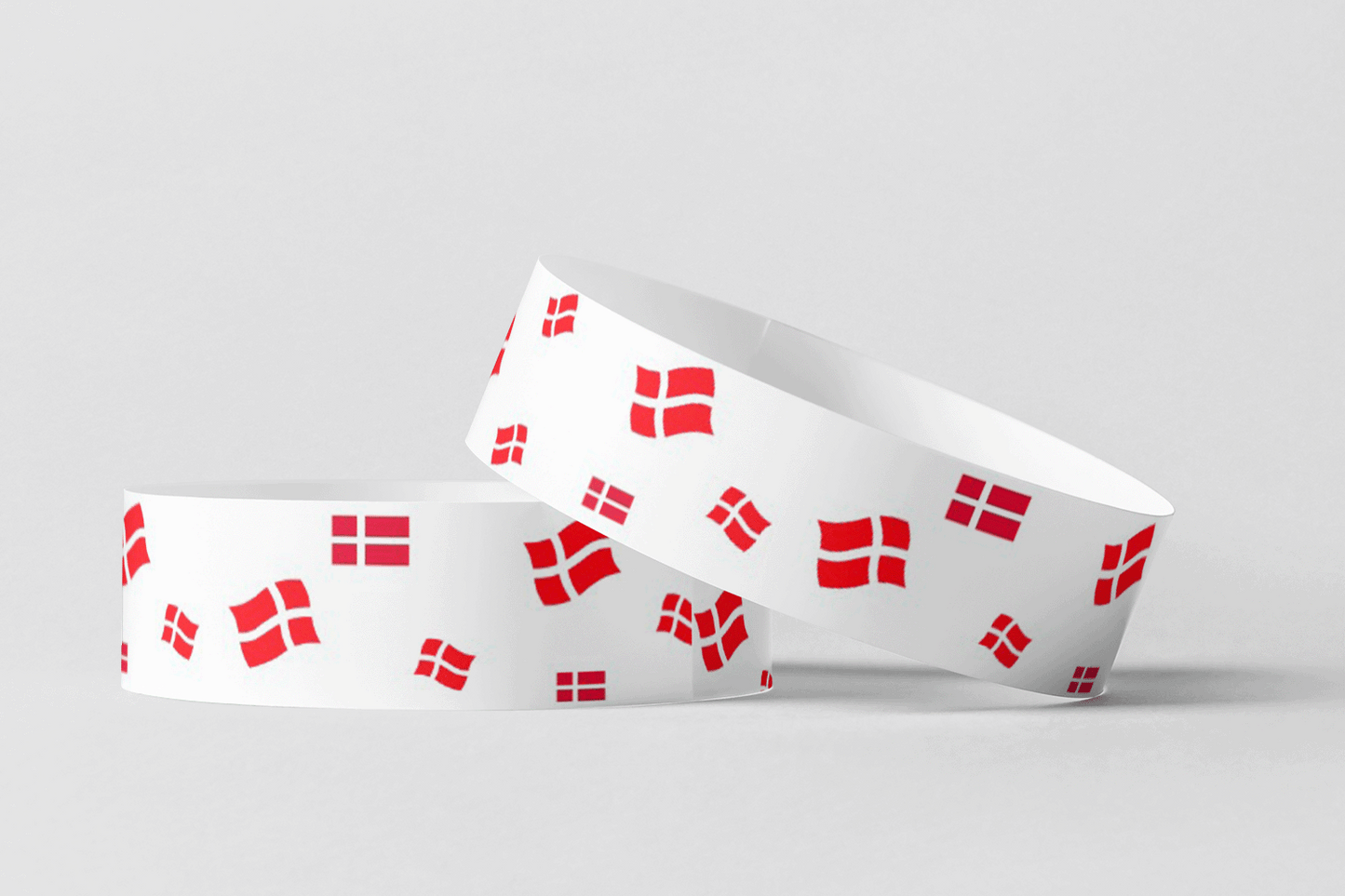 Paper Wristbands - Pre-Printed Paper wristbands JM Band EU 10 Danish Flags