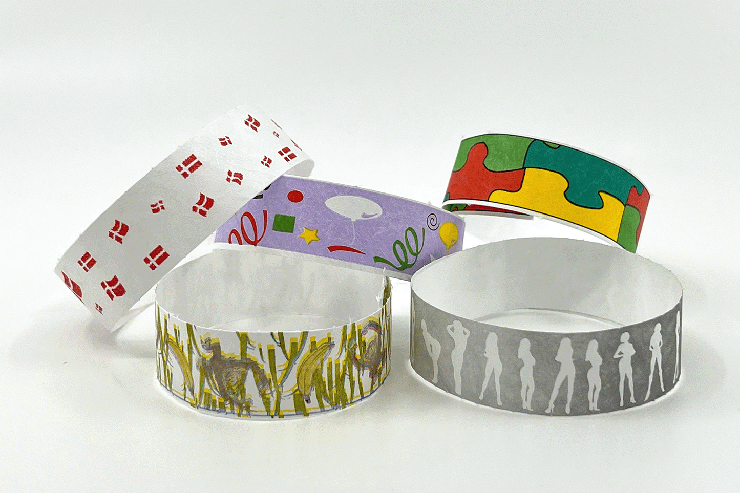 Paper Wristbands - Pre-Printed Paper wristbands JM Band EU