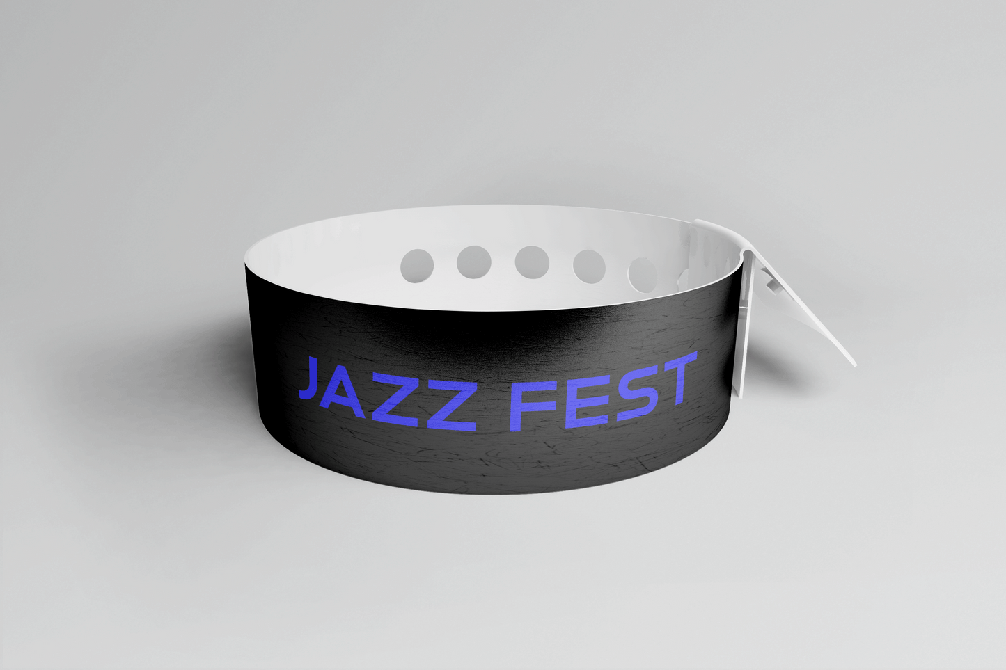Printed Vinyl Wristbands - L Shape Vinyl Wristbands JM Band® 1 Black