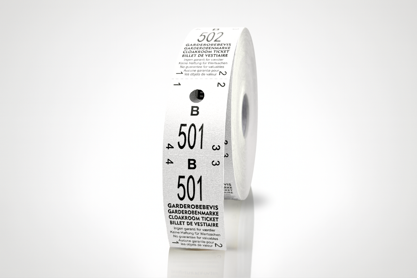 Billets Vestiaire 2-Parties (500 pcs.)