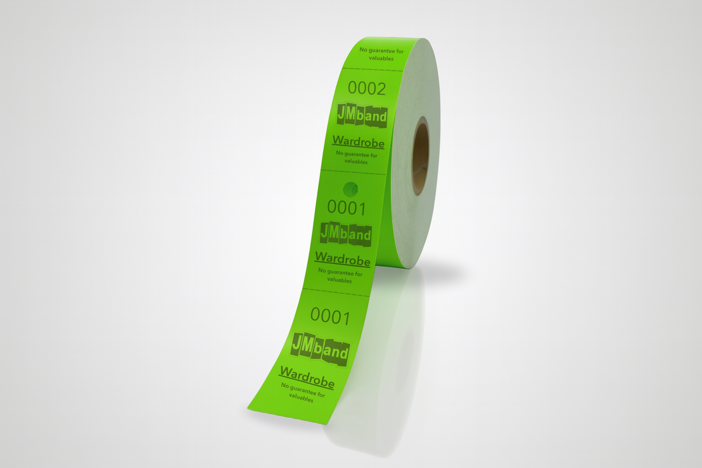 Billets de vestiaire en 2 parties avec impression