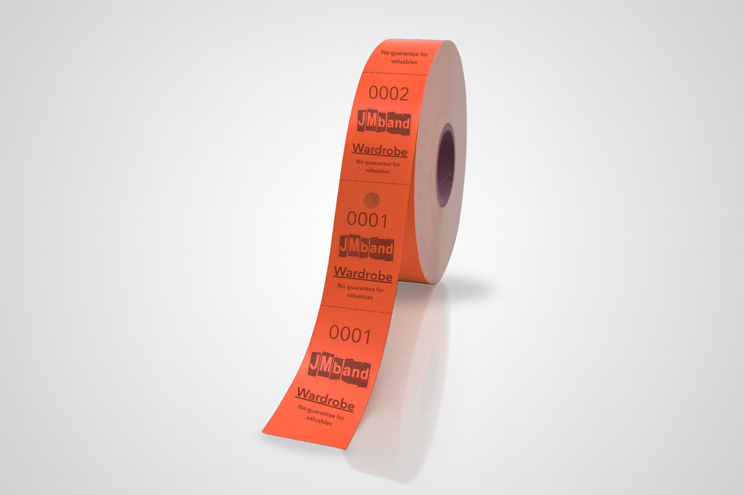 Billets de vestiaire en 2 parties avec impression