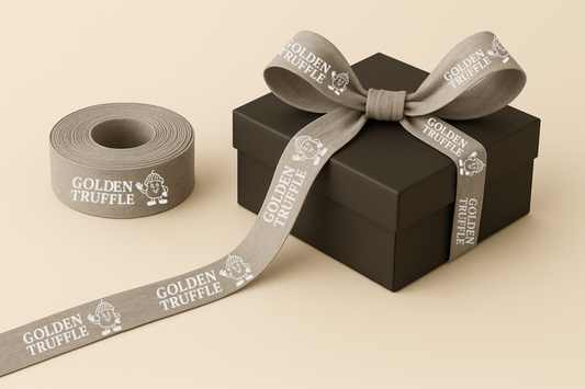 Ruban cadeau en tissu de bambou avec impression