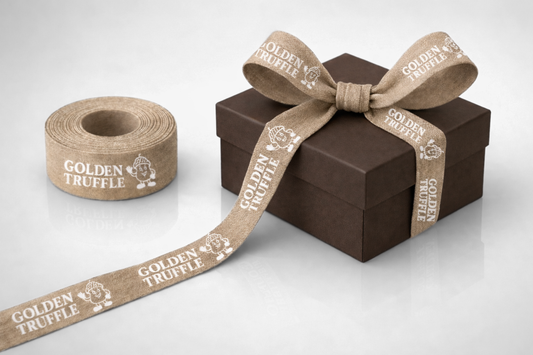 Cadeaulint van bamboestof met print