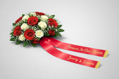Ruban de bouquet avec impression