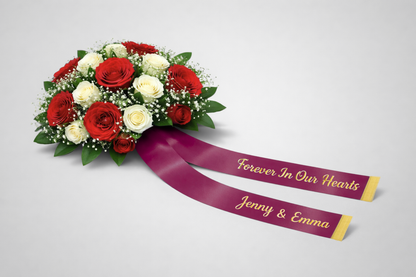 Ruban de bouquet avec impression