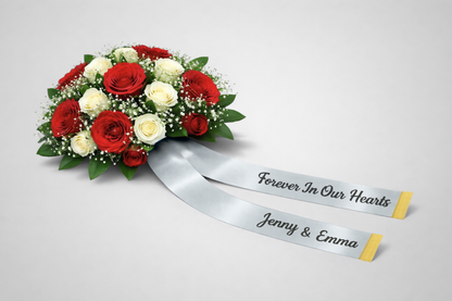 Ruban de bouquet avec impression