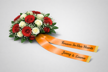 Ruban de bouquet avec impression