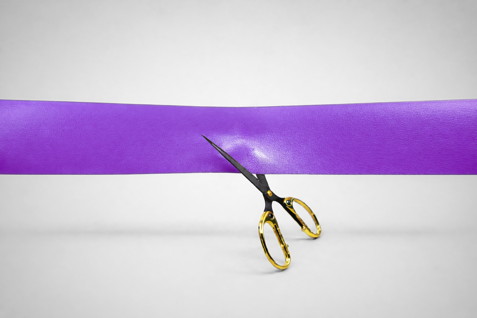 Rubans d'inauguration violet uni sans impression de JM Band®.