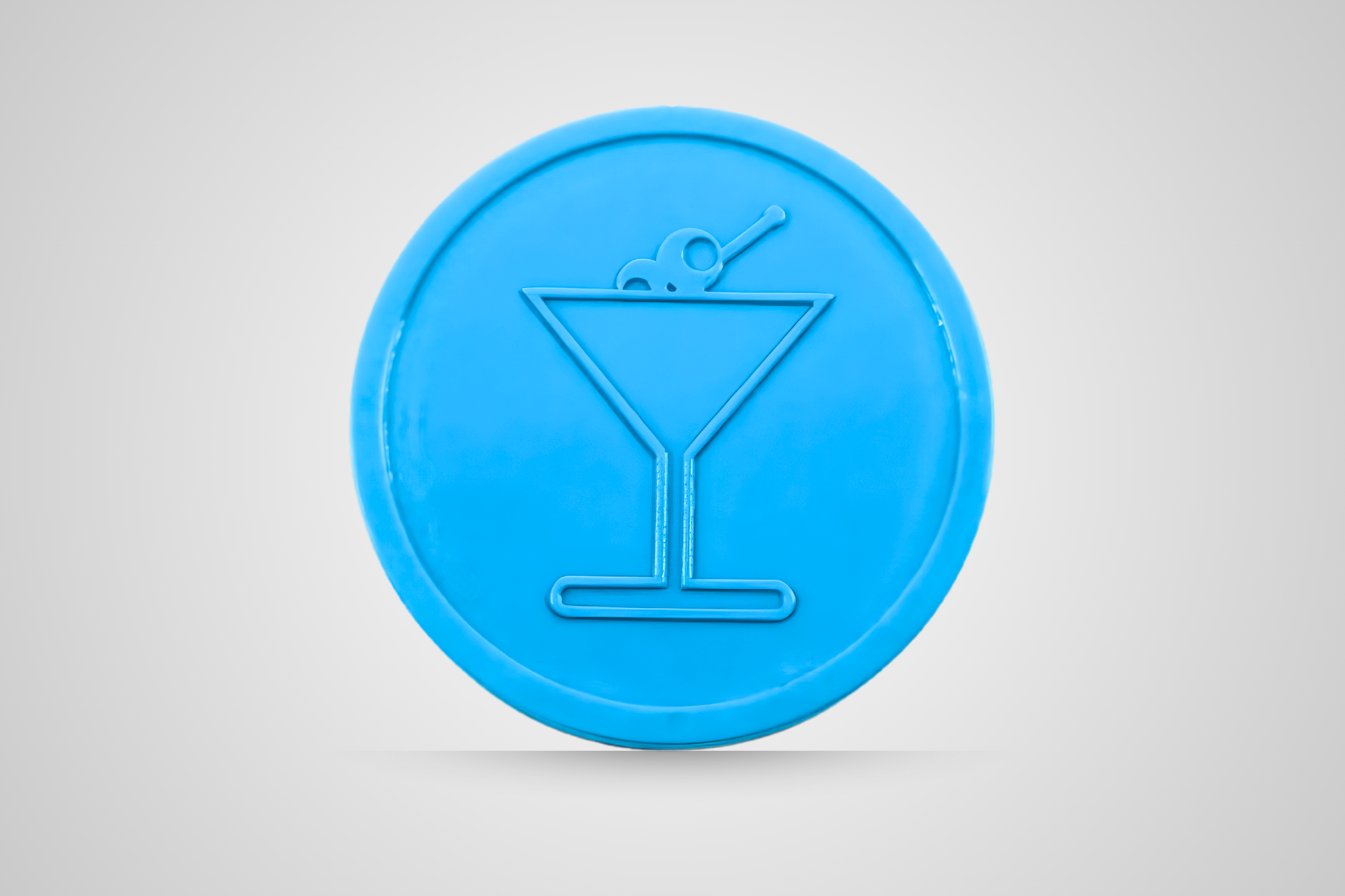 Drankbonnenbon met reliëf in cocktailblauw van JM Band®.