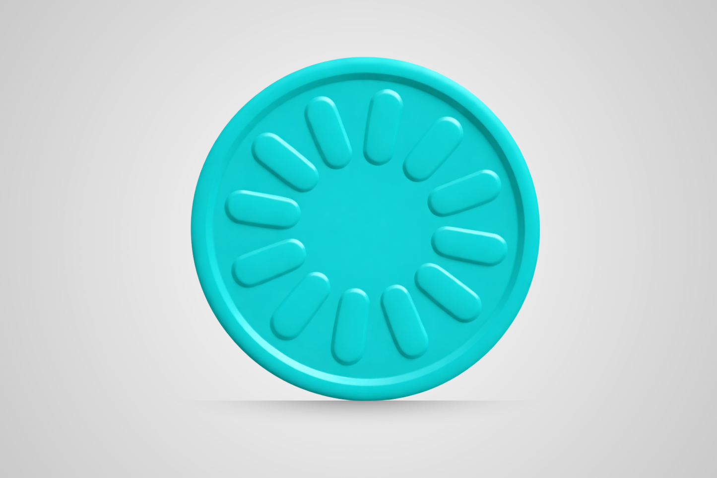 Drankbonnenbon met reliëf in de vorm van een turquoise bloem van JM Band®.