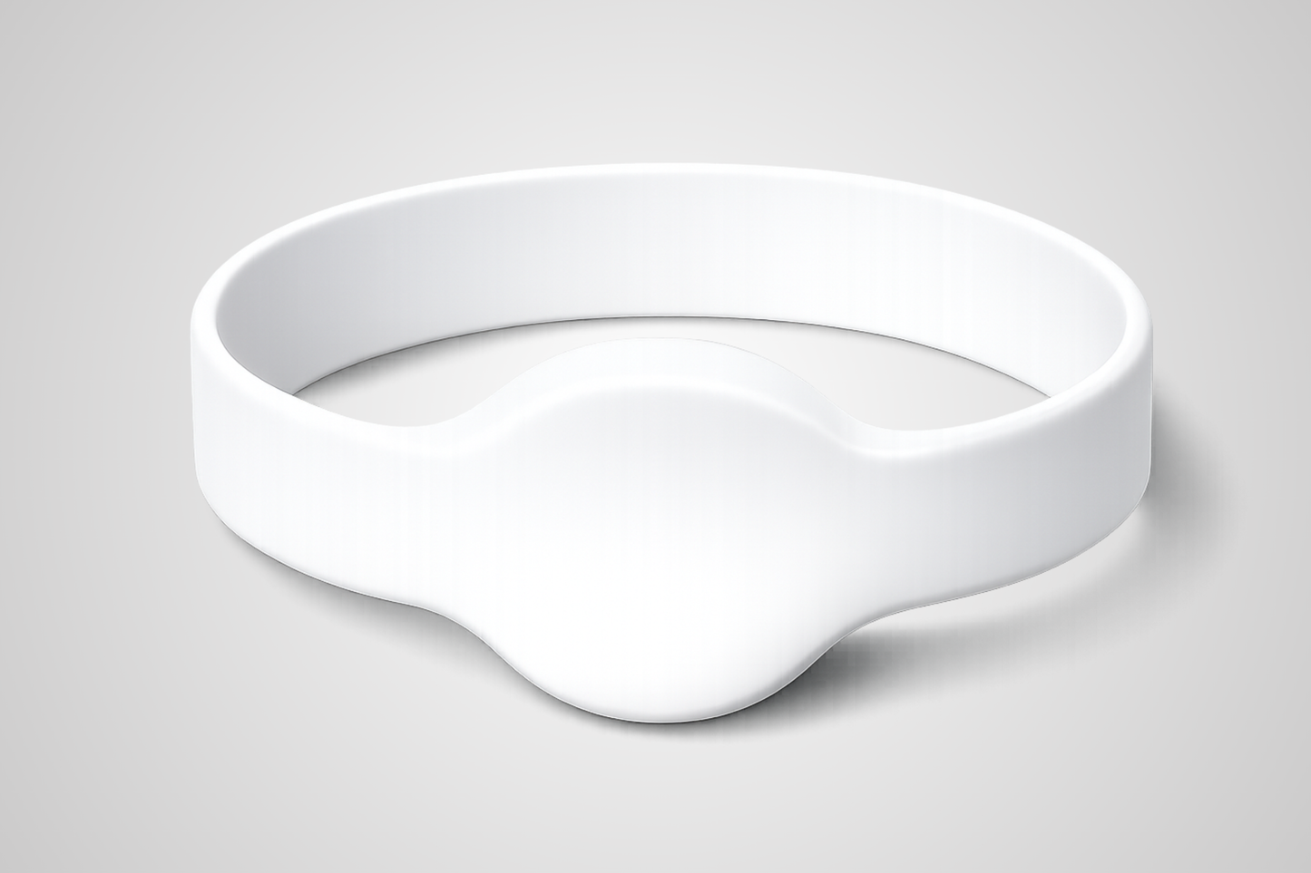 Bracelet en silicone NFC blanc JM02, marque blanche de JM Band®.