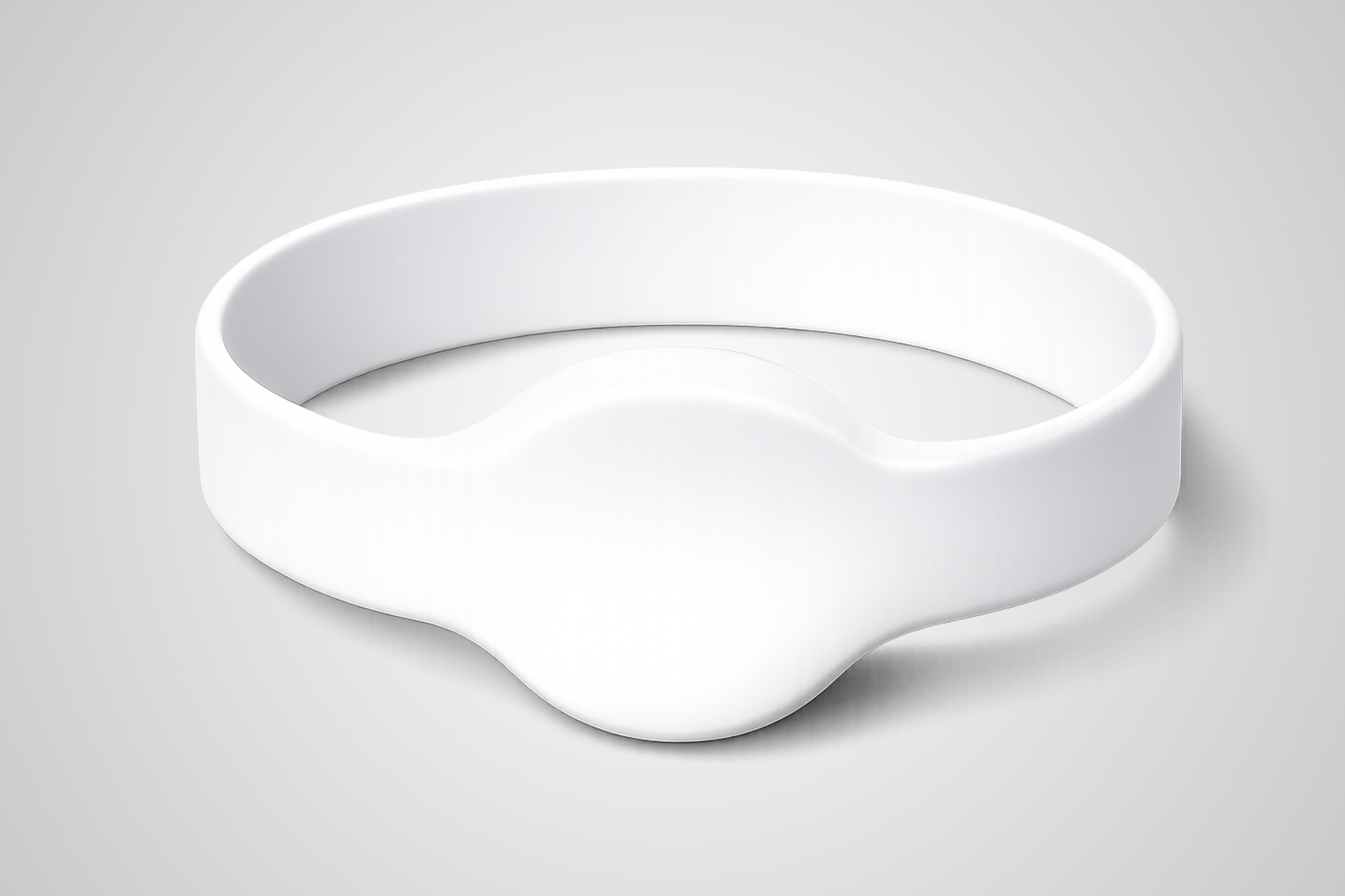 Bracelet en silicone NFC blanc JM02, marque blanche de JM Band®.