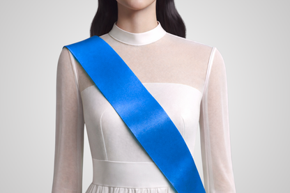 Blauw ceremonieel lint zonder opdruk van JM Band®.