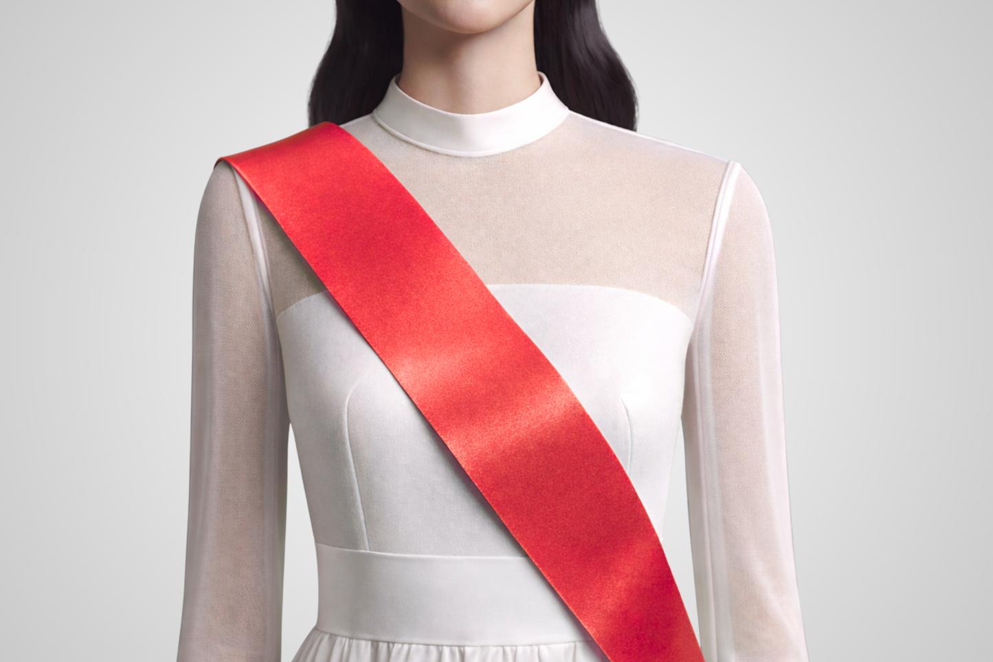 Rood orderlint zonder opdruk van JM Band®.