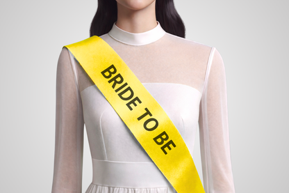 Ruban jaune personnalisé avec impression JM Band®.