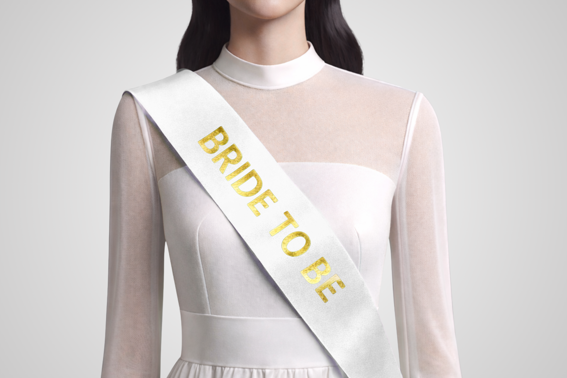 Écharpe blanche avec impression personnalisée de JM Band®.