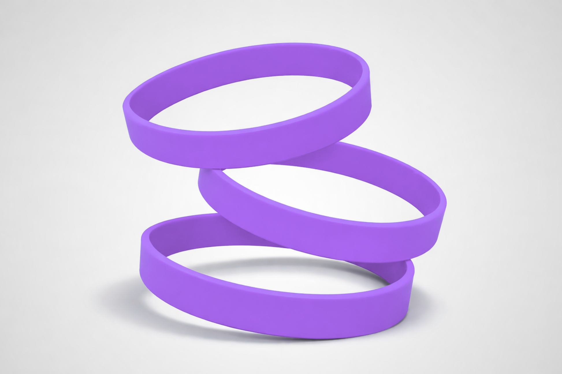 Paarse, effen siliconen polsbandjes. Koop siliconen polsbandjes zonder opdruk bij JM Band®.