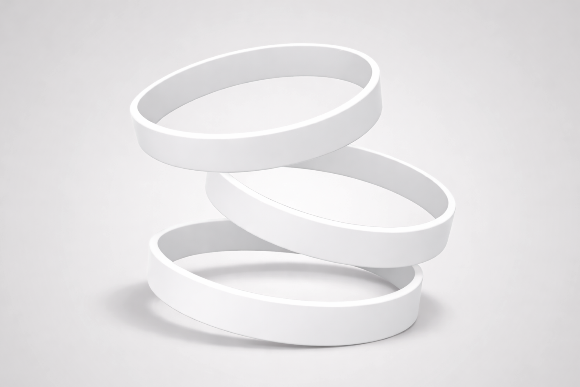 Witte, effen siliconen polsbandjes. Koop siliconen polsbandjes zonder opdruk bij JM Band®.