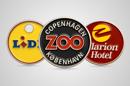 Jetons de caddie personnalisés avec le logo de JM Band®.